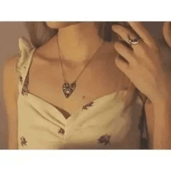 Celestial Moonstone Crying Eye Sun Heart Pendant Necklace - Picture 6 of 9